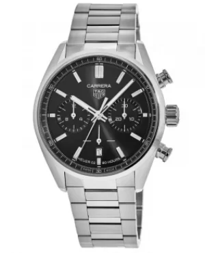 Image of Tag Heuer Carrera Calibre Heuer 02 42mm Black Dial Steel Mens Watch CBN2010.BA0642 CBN2010.BA0642
