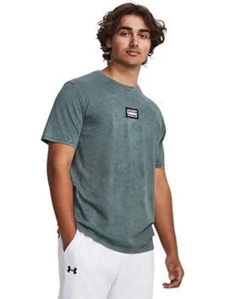 Image of Under Armour Mens Training Elevated Core Wash Short Sleeve T-Shirt - Grey
