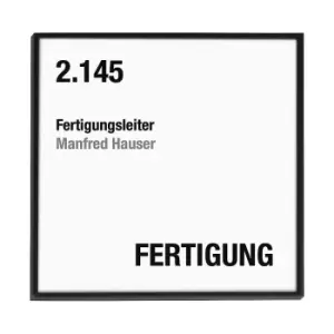 Image of MADRID Silver Line door sign, single hole model, HxW 150.5 x 150.5 mm, silver