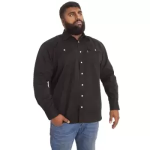 Image of Duke Mens Kingsize Western Denim Shirt (7XL) (Stonewash)