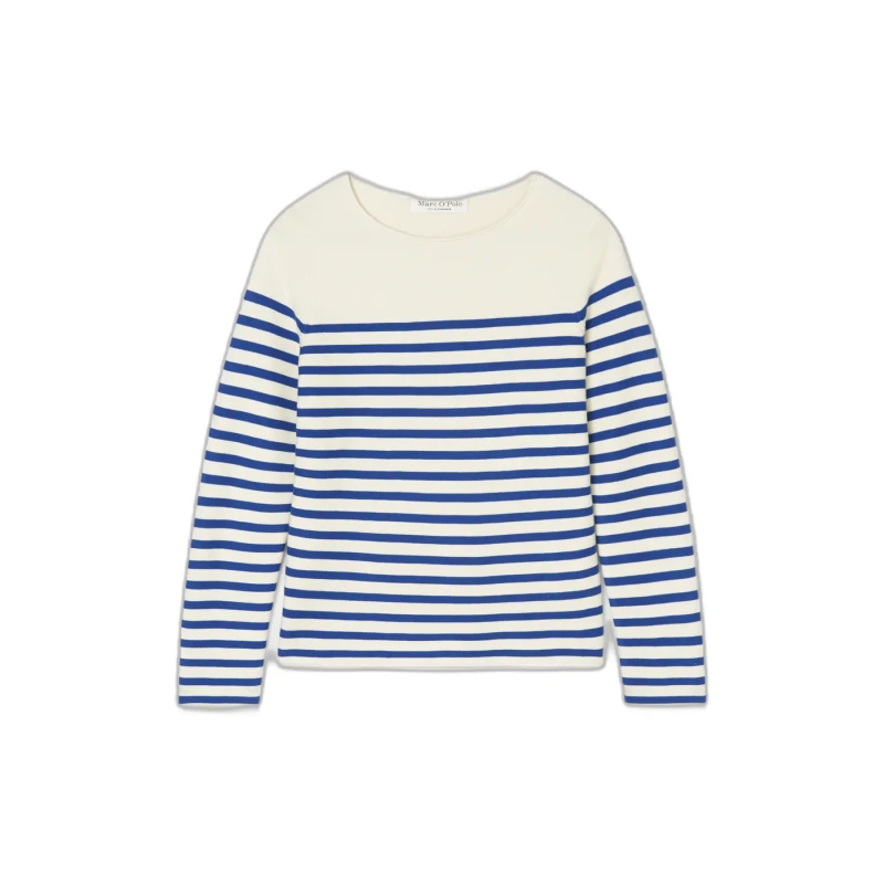 Image of Marc O'Polo Striped boat neck top For Her Marc O'Polo Bleu Female L