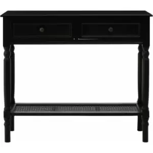 Image of Heritage 2 Drawer Black Finish Console Table - Premier Housewares