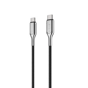 Image of Cygnett CY2675PCTYC Armoured 3.1 USB-C to USB-C (5Amp/100W) Cable 1M- Black