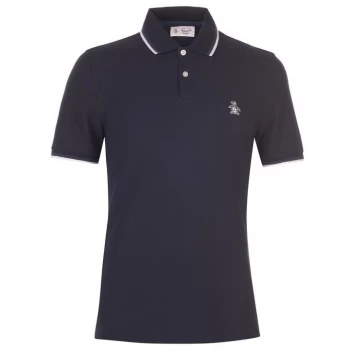 Image of Original Penguin Original Short Sleeve Tipped Polo Shirt - Dark Sapphire