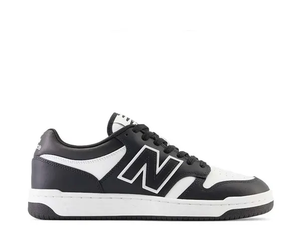 Image of New Balance Black With White 480 Trainers (Mens) Black Male 11 196095UK