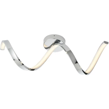 Image of Endon Collection Lighting - Endon Astral Modern Integrated LED Bathroom Semi Flush Light Chrome, Warm White, IP44
