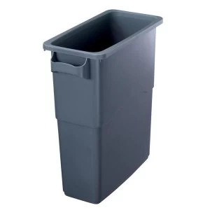 Image of Straight EcoSort Midi Recycling Bin 60 Litre Capacity Anthracite Grey