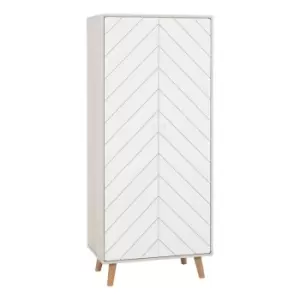 Image of Seconique Dixie 2 Door Wardrobe - Dusty Grey/White