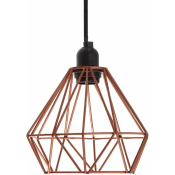 Image of Premier Housewares - Bartol Copper Metal Wire Pendant Light