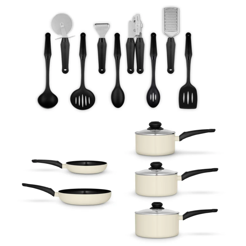 Image of Swan 14 Piece Townhouse Pan Set cream ONE SIZE
