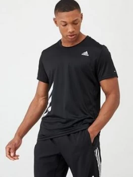 Image of adidas Run It T-Shirt - Black, Size S, Men
