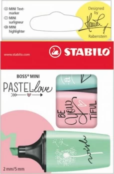 Image of Stabillo Boss Pastellove Highlighters Mint Blush & Turq PK3