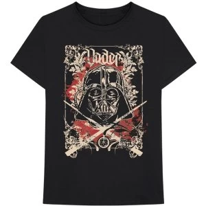 Image of Star Wars - Vader Decor Mens Medium T-Shirt - Black