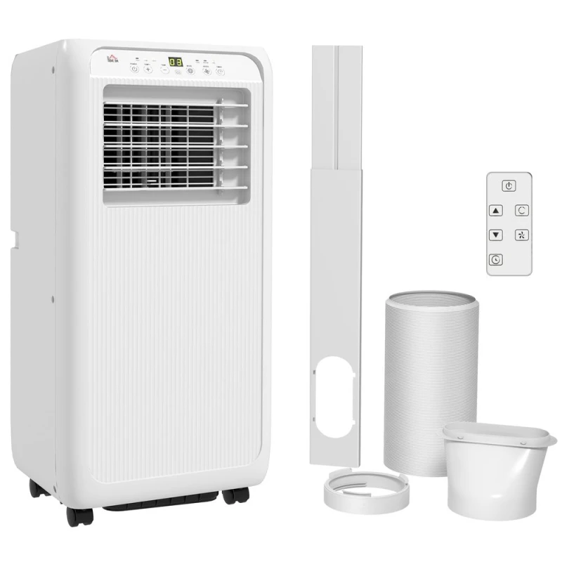 Image of HOMCOM 7,000 Btu Portable Air Conditioner With 15M², Dehumidifier, White 823-057V70WT
