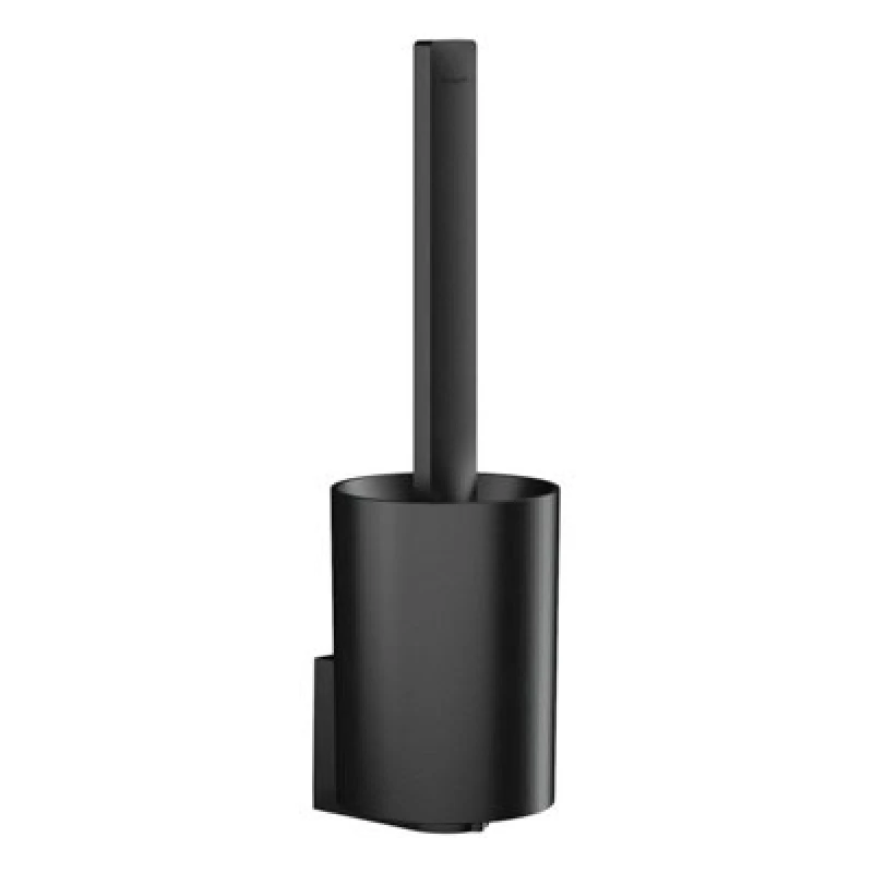 Image of Hansgrohe Wallstoris Bathroom Toilet Brush Holder Matt Black Modern