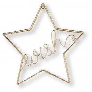 Image of Art for the Home Gold Wish Wire Wall Art