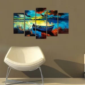 Image of 5M-63 Multicolor Decorative MDF Painting (5 Pieces)