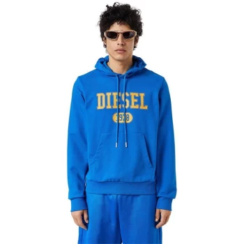 Image of Diesel 1978 Over The Head Hoodie - Blue
