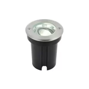 Image of Saxby Hoxton - Integrated LED 1 Light Outdoor Recessed Light Brushed Stainless Steel, Glass IP67