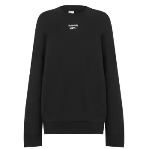 Image of Reebok Logo Crew Jumper Womens - Black