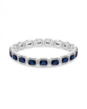 Image of Jon Richard Silver Blue Stretch Bracelet