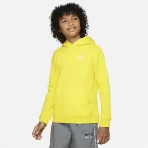Image of Nike Club Pullover Hoodie Junior Boys - Yellow