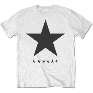 Image of David Bowie - Blackstar (on White) Unisex Small T-Shirt - White