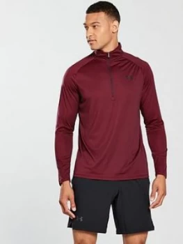 Image of Urban Armor Gear Tech 12 Zip Top Dark Maroon Size M Men