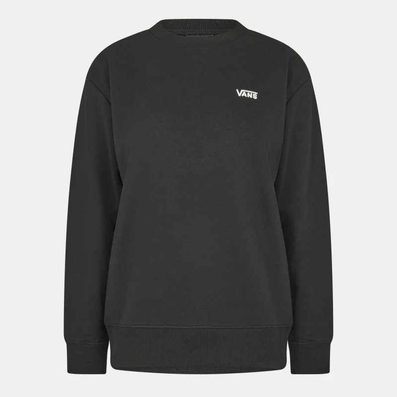 Image of Vans Womens Fly Crew Sweatshirt Black female 10 (S)
