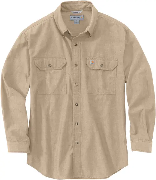 Image of Carhartt Loose Fit Midweight Chambray Shirt, beige, Size L