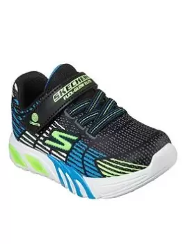 Image of Skechers Boys Toddler Gore & Strap Lighted Trainer With 3D Print Upper, Blue/Green, Size 4 Younger