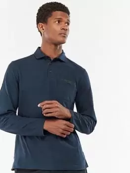 Image of Barbour L/s Corpatch Polo Shirt - Navy, Size 2XL, Men