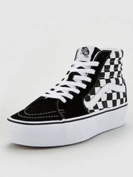 Image of Vans Ua Sk8-Hi Checkerboard Platform - Black