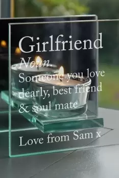 Image of Personalised Definition Tealight Holder - Clear