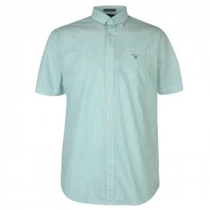 Image of Gant Gant Short Sleeve Pop Stripe Shirt Mens - Green 355