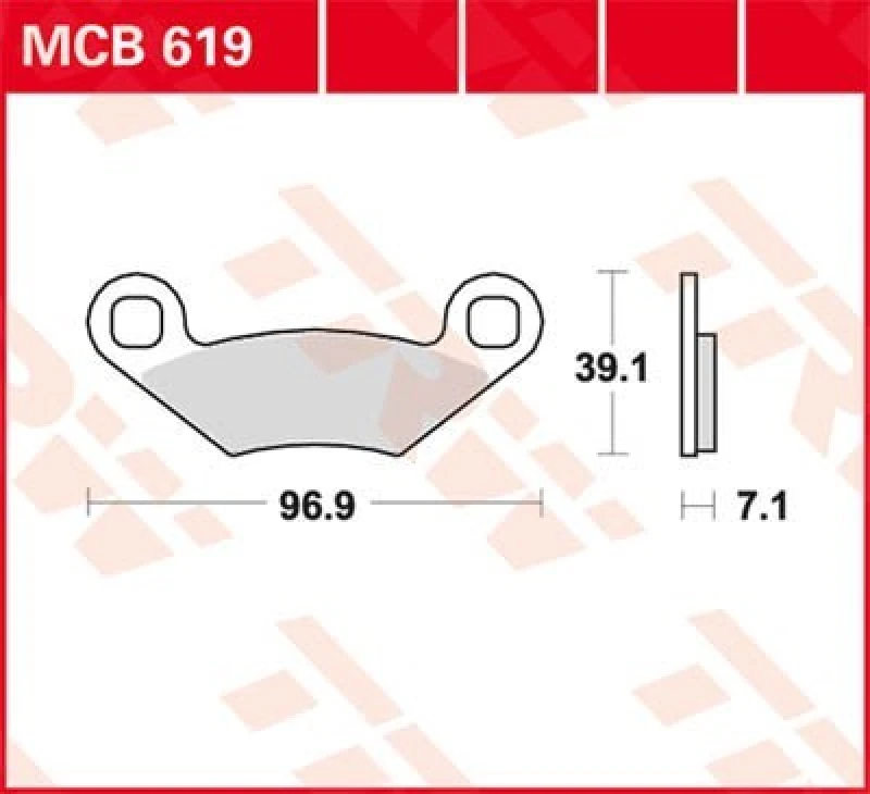 Image of TRW MCB619 Brake pad set Brake Pad Set,disc brake (402)