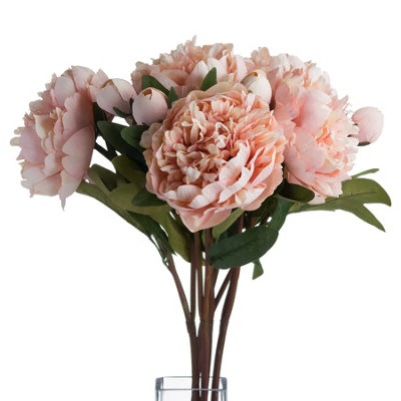 Image of Hill Interiors Faux Peach Peony Rose Peach (One Size)