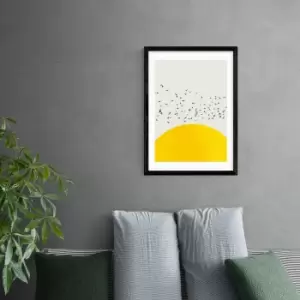Image of East End Prints A Thousand Birds Print Yellow