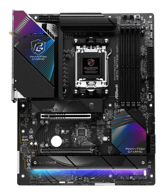Image of ASRock X870 Riptide WiFi AMD Ryzen DDR5 WIFI 7 Motherboard - Socket AM5 - 90-MXBPP0-A0UAYZ
