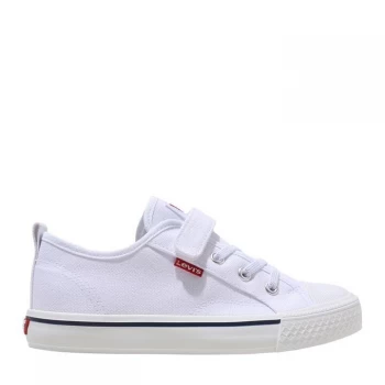 Image of Levis Maui Low Canvas Kids Trainers - White 0061