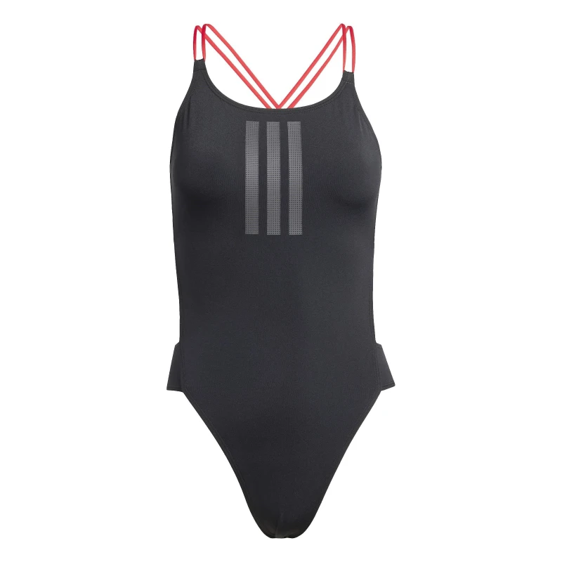 Image of adidas Ripstream 3-Stripes X-Back Swimsuit Black female 8 (XS)