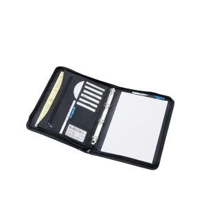 Image of Office A4 Zipped Conference Ring Binder Capacity 30mm Leather Look