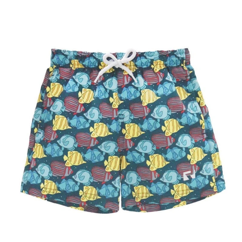 Image of Ript Tropical Fish Swim Shorts Boys - Blue Blue 5 - 6 Years