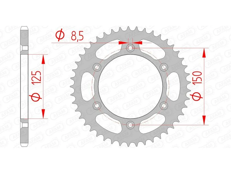 Image of AFAM 71304-48 Chain Sprocket Steel Chain Sprocket (5479)