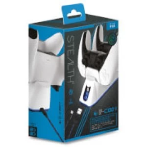 Image of PS5 Twin USB Charging Dock & Play & Charge Cable - White