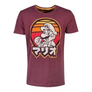 Image of Nintendo - Retro Mario Unisex Small T-Shirt - Red