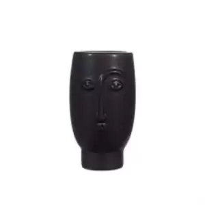 Image of Sass & Belle Mini Face Vase Matt Black