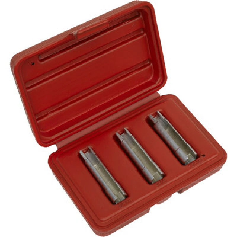 Image of Loops 3 Piece Glow Plug Socket Set - 8mm 9mm & 10mm Sockets - Remove & Install Plugs Multi