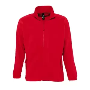 Image of SOLS Mens North Full Zip Outdoor Fleece Jacket (M) (Red)