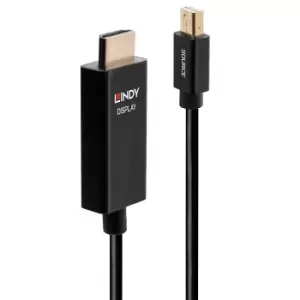 Image of Lindy 0.5m Mini DP to HDMI Adapter Cable with HDR